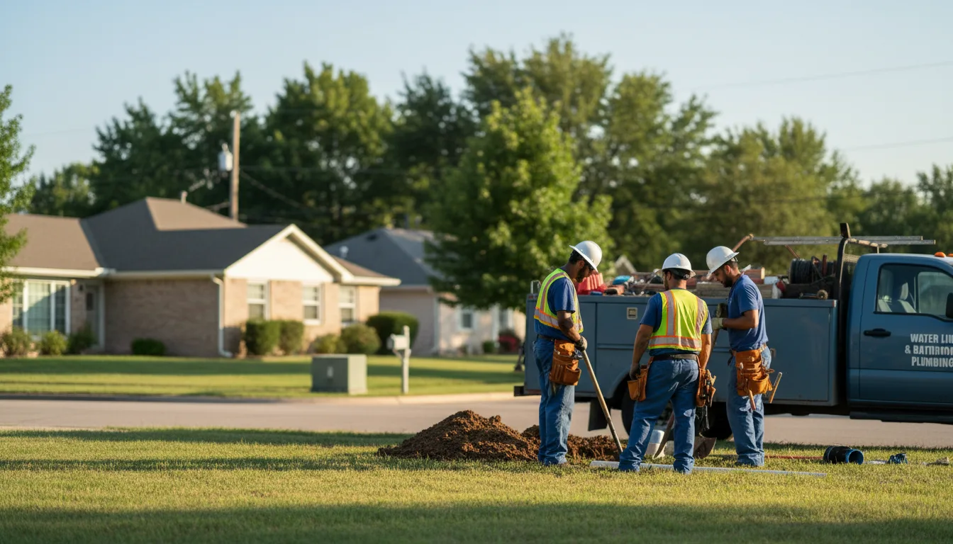 Residential water line and bathroom plumbing service in Jackson, WI